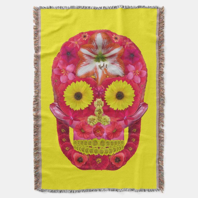 Manta Flor Skull 6 (Frente vertical)