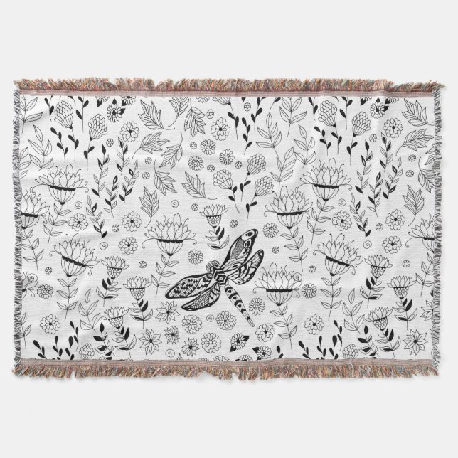 Manta Flora y libélula (Anverso)