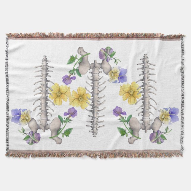 Manta Floral Anatomy - Vertebrae, Hip Bone (Anverso)