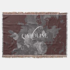 Manta Floral arbolada de Borgoña con vida elegante