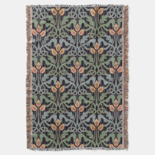 Manta Floral Art Nouveau de estilo vintage