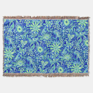 Manta Floral azul