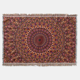 Manta Floral Brown Mandala Design-48566