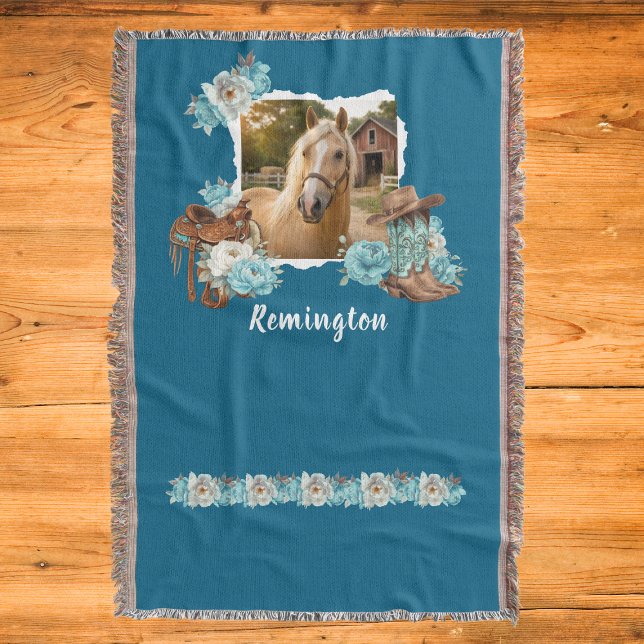 Manta Floral de Caballo del Oeste (Subido por el creador)