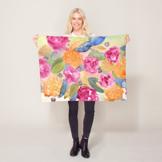 manta floral del paño grueso y suave (In situ)