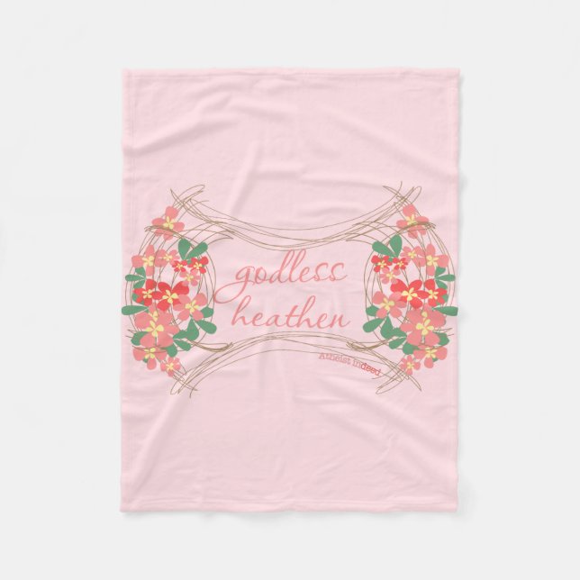 Manta floral del paño grueso y suave pagano ateo (Anverso)