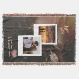 Manta Floral Love Collage with Romantic Quote