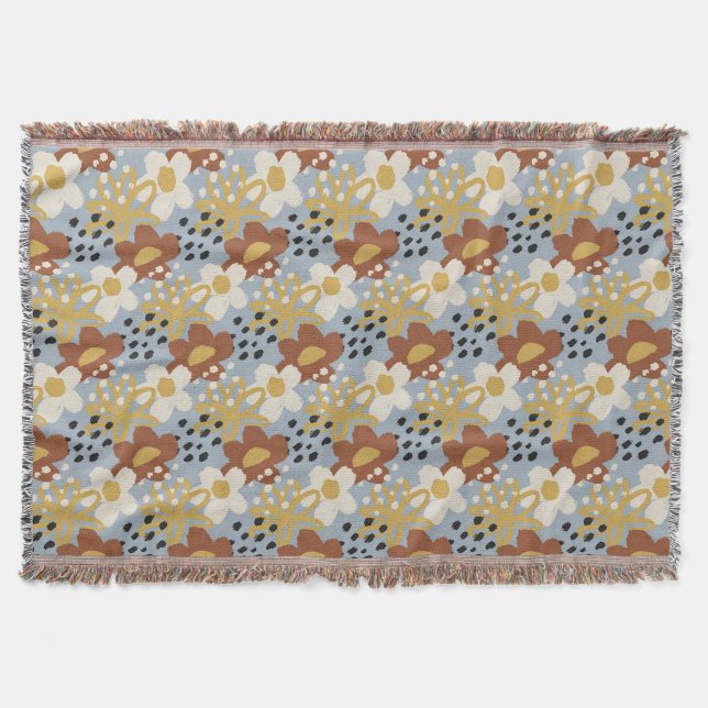 Manta Floral orgánica plana (Anverso)