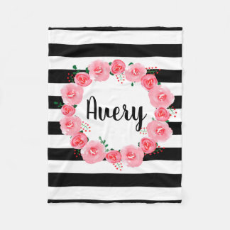 Manta floral personalizada del paño grueso y suave
