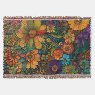 Manta Floral Throw Blanket
