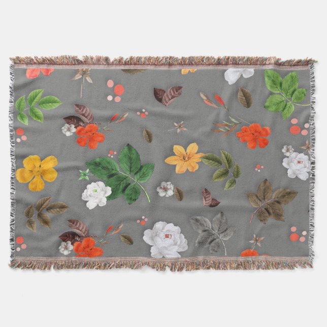 Manta Flores amarillas y rosas blancas 16 (Anverso)