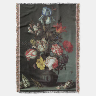 Manta Flores barrocas vintage de Balthasar van der Ast