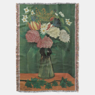 Manta Flores con Hiedra de Henri Rousseau, Floral Vintag