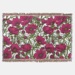 Manta Flores Cosmos rosadas