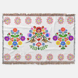 Manta Flores de diseño polacas.