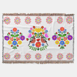Manta Flores de diseño polacas.