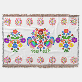 Manta Flores de diseño polacas.