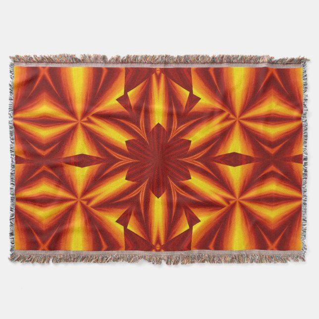 Manta Flores de fuego bohemias 25 (Anverso)