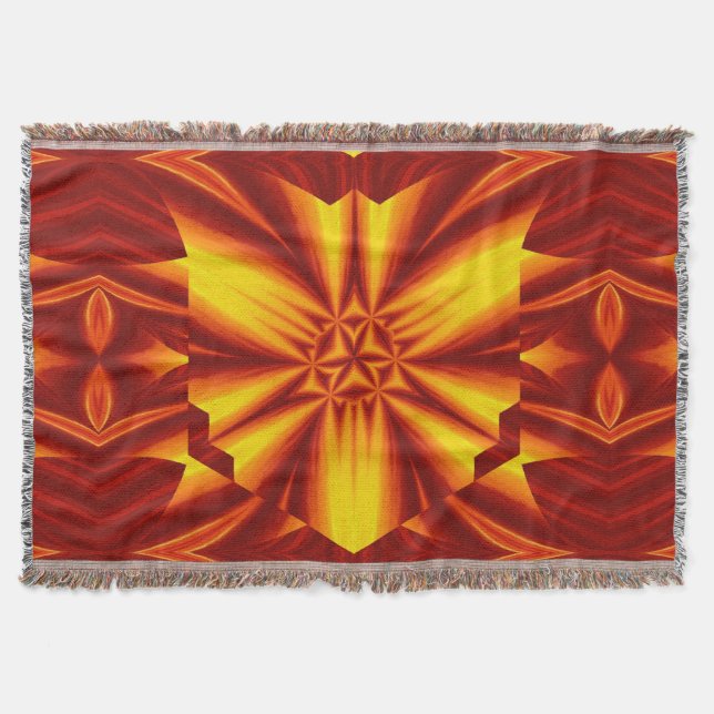 Manta Flores de fuego bohemias 33 (Anverso)