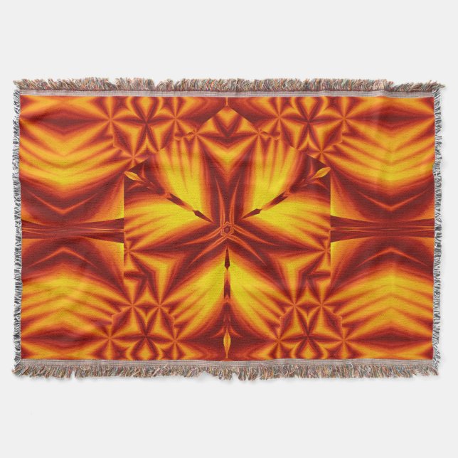 Manta Flores de fuego bohemias 34 (Anverso)