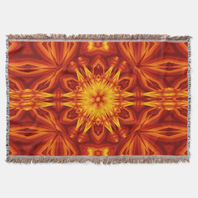 Manta Flores de fuego bohemias 36 (Anverso)