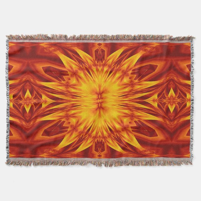 Manta Flores de fuego bohemias 38 (Anverso)