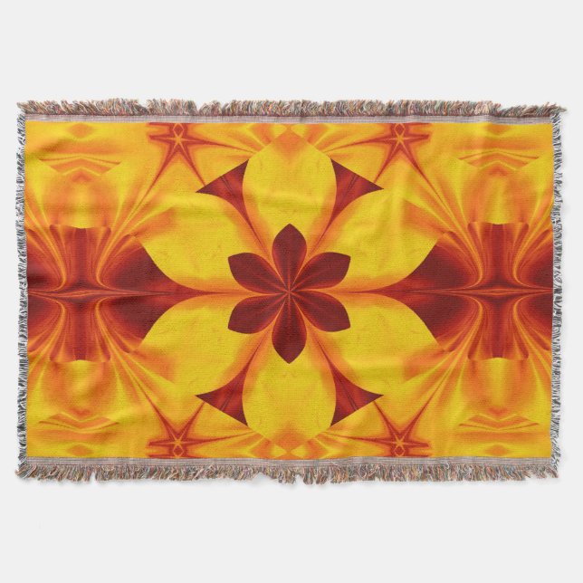 Manta Flores de fuego bohemias 45 (Anverso)