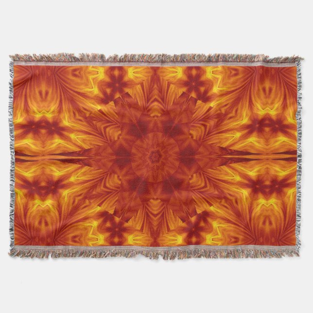 Manta Flores de fuego bohemias 6 (Anverso)