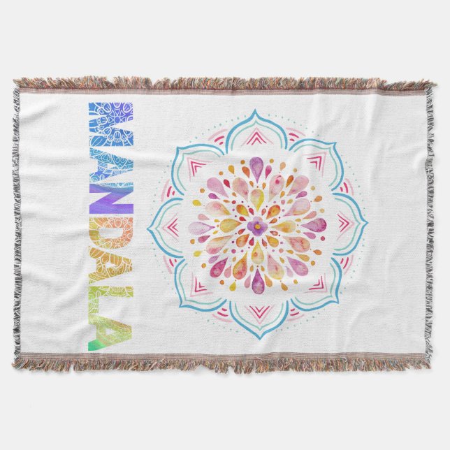 MANTA FLORES DE LOTUS COLOR MANDALA (Anverso)