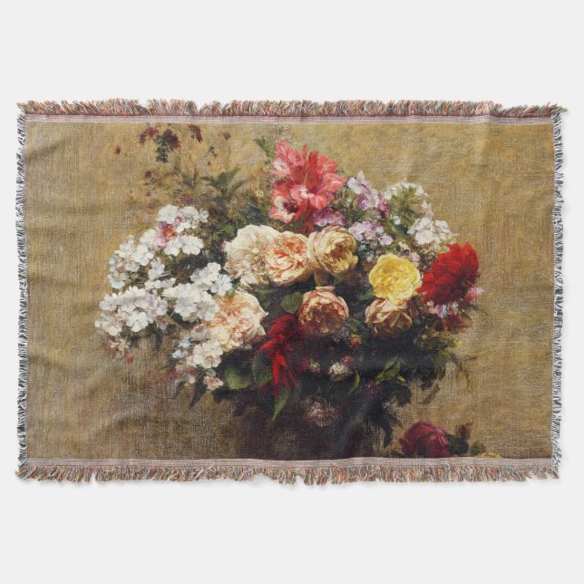 Manta Flores de verano antiguas de Henri Fantin-Latour (Anverso)