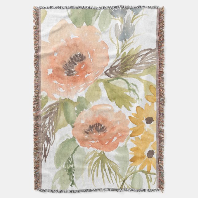 Manta Flores de verano tardías I (Frente vertical)