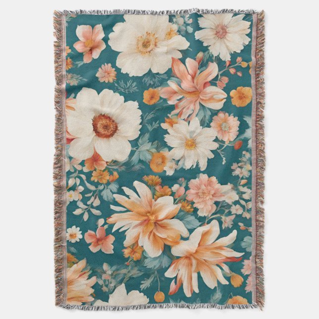 Manta Flores Delicadas Increíbles (Frente vertical)