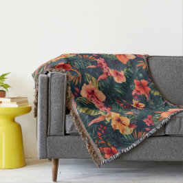 Manta Flores Hibiscus, Patrón Floral Tropical