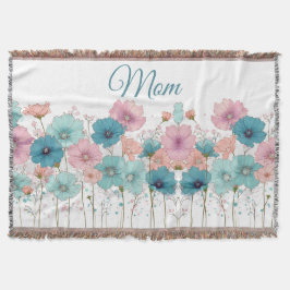Manta Flores primaverales vintage para mamá