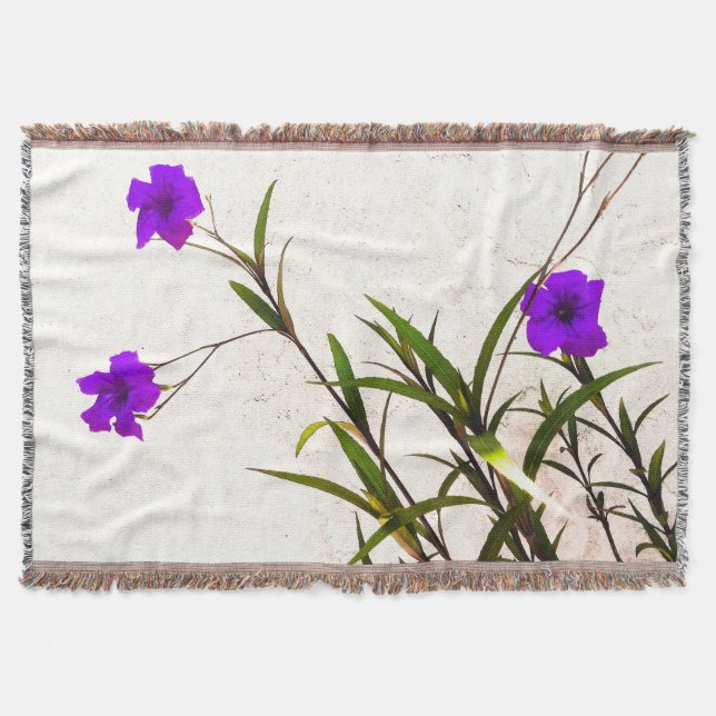 Manta Flores púrpuras en la brisa (Anverso)