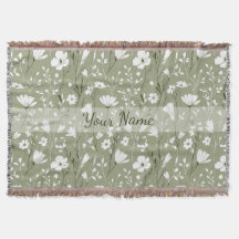 Flores silvestres bohemios salvia verde personaliz
