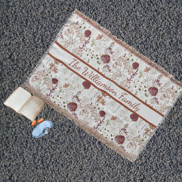 Manta Flores silvestres de Borgoña Modernas | Elegante B