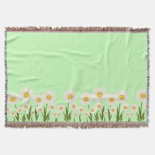 Manta Flores silvestres margaritas simples bodas florale (Anverso)