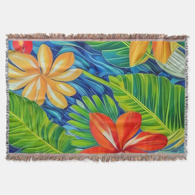Manta Flores tropicales dos (Anverso)