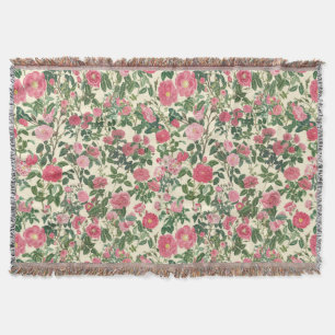 Manta Flores Vintage Rosadas Lindas - Floral Cottagecore