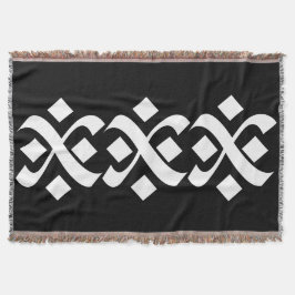 Manta Flourish Elegant Blanco y Negro