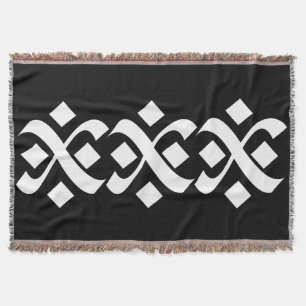 Manta Flourish Elegant Blanco y Negro