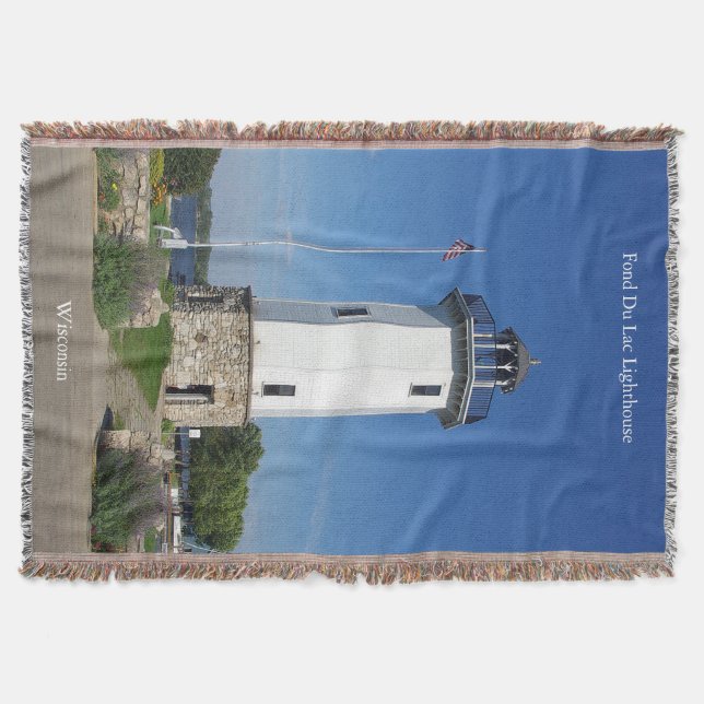 Manta Fond Du Lac Lighthouse frazada (Anverso)