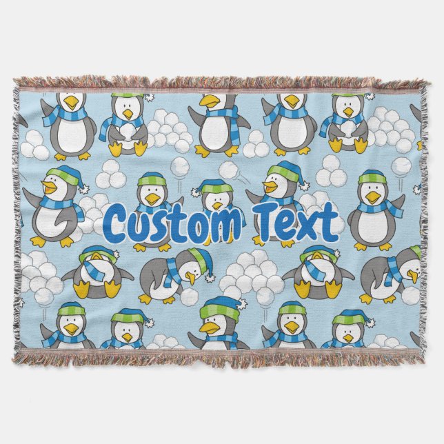 Manta Fondo de pequeños pingüinos (Anverso)