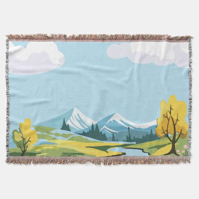 Manta Fondo del paisaje de primavera (Anverso)