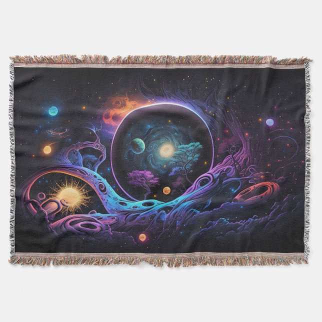 Manta Fondo psicodélico espacial (Anverso)