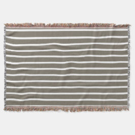 Manta For Modern Comfort – Taupe & White Striped 
