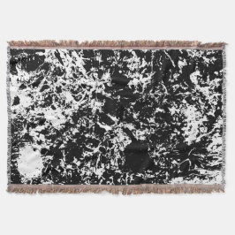 Manta Formación de hielo abstracto en blanco y negro