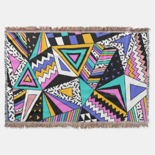 Manta Formas Geométricas Retro: Vintage colorido.