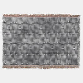 Manta Formas rectangulares de color gris y manchas oscur